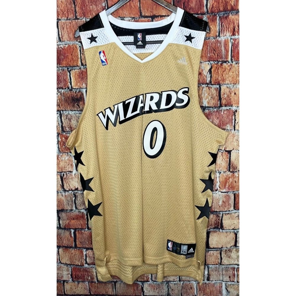 VTG Washington Wizards Adidas Gold Arenas #0 Alternate NBA Basketball Jersey XXL